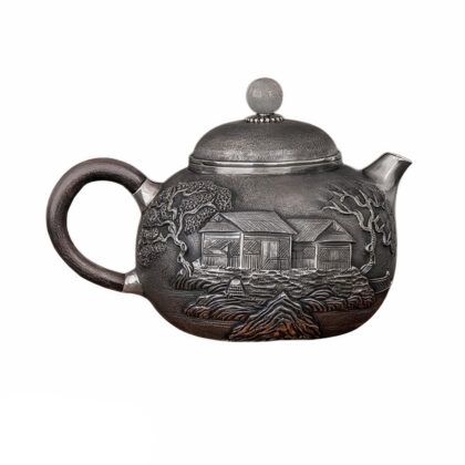 Handcrafted 999 Pure Silver Teapot