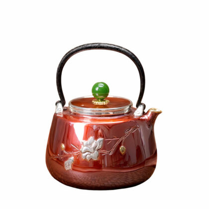 Handcrafted Silver-Plated Copper Teapot